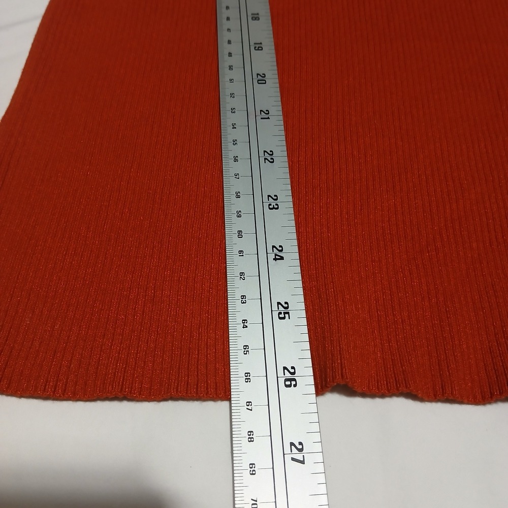 BABATON Orange Ribbed V Neck‎ Collar Long Sleeve Sweater Knit Top XL - Picture 10 of 10